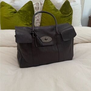 Mulberry Bayswater Turnlock Dark Brown Leather Bag